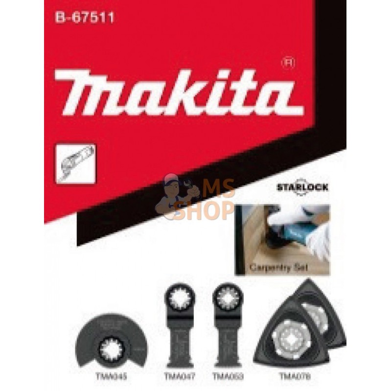 B-67511,KIT BOIS STARLOCK 5PCS (TMA045/047/053+ TMA078x2) | MAKITA B-67511,KIT BOIS STARLOCK 5PCS (TMA045/047/053+ TMA078x2) | MAKITA