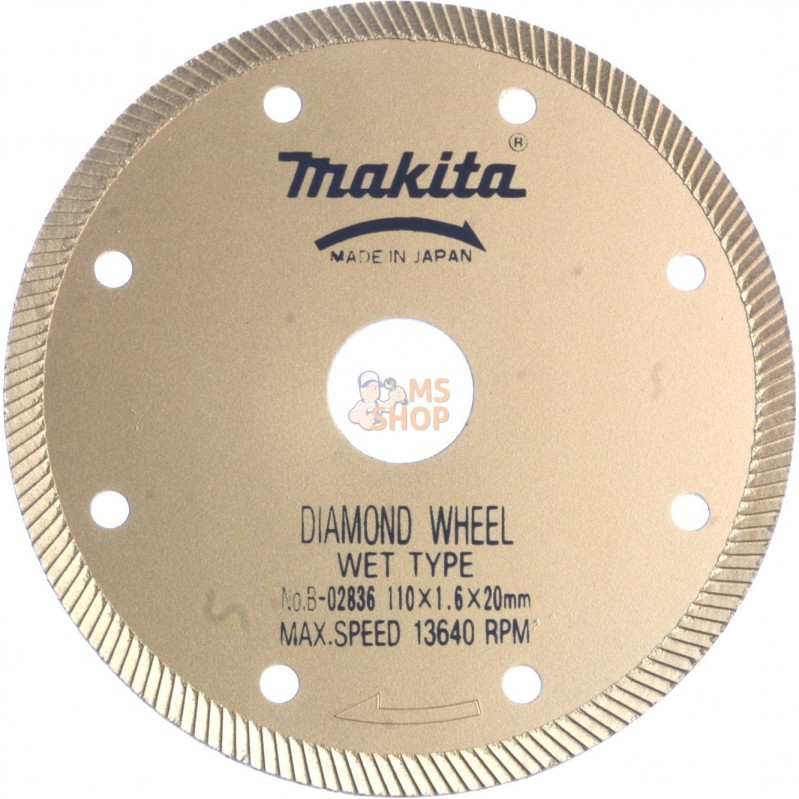B-22034,D.DIAMANT 110-20-4,0 TYPE EAU | MAKITA