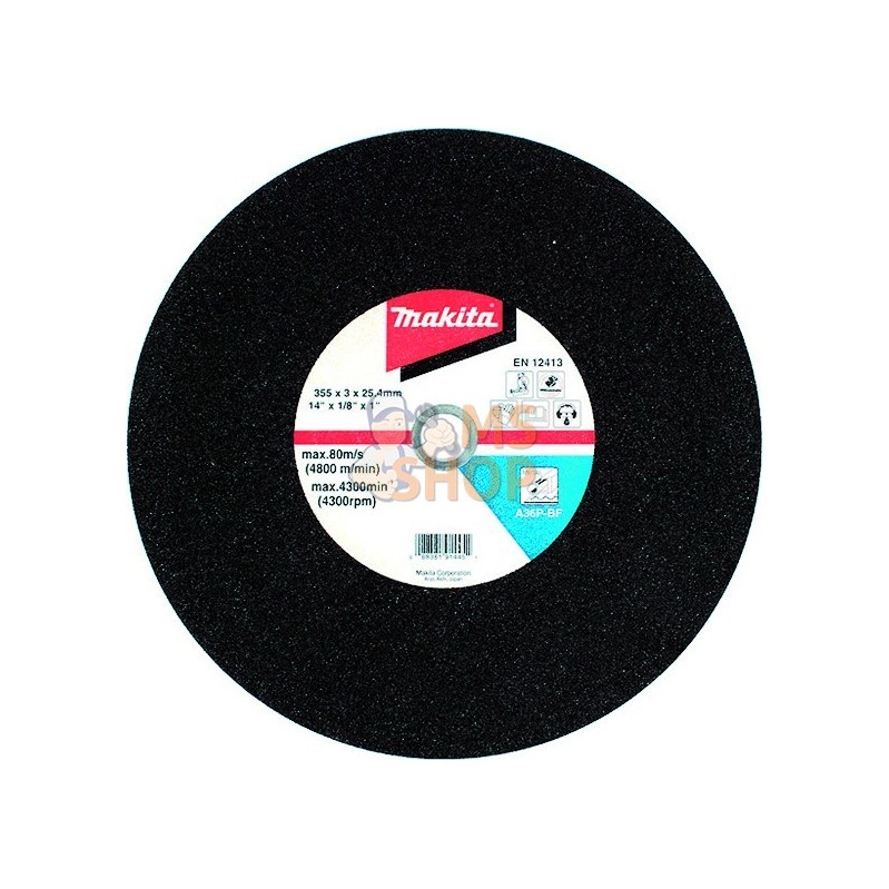 B-16891-5,DISQUES A TRONÇONNER METAL 355X3 A30P 2G (5 PCS) | MAKITA B-16891-5,DISQUES A TRONÇONNER METAL 355X3 A30P 2G (5 PCS) | MAKITA