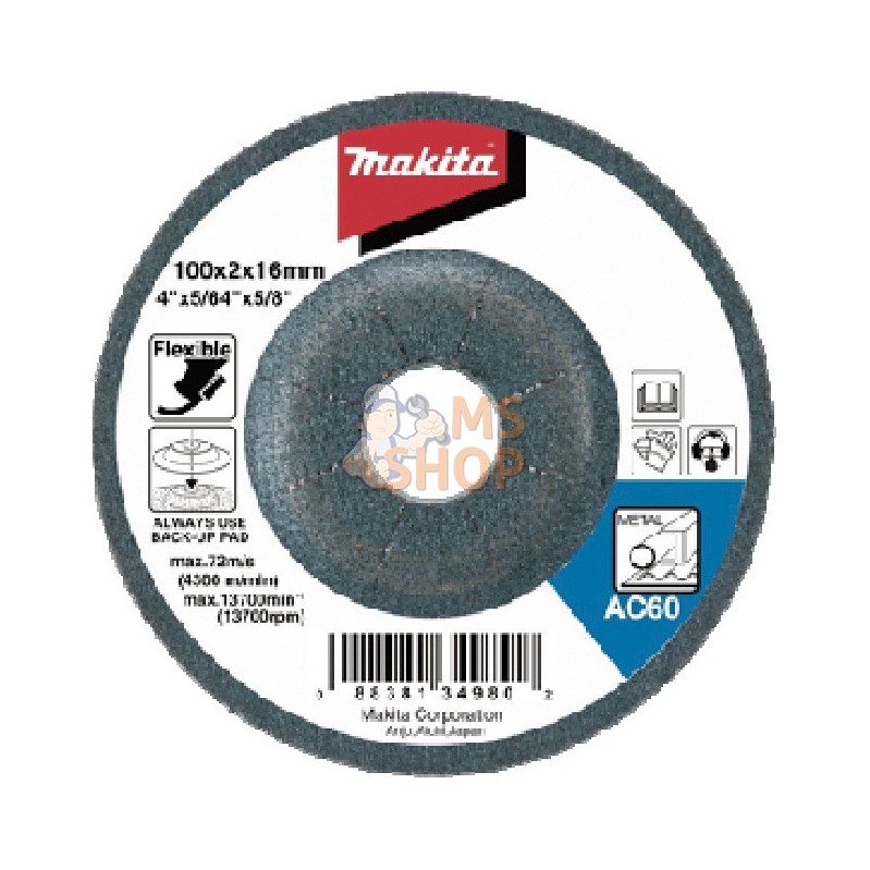 B-18574,MEULE FLEX MET 125X3 WA80 2G | MAKITA B-18574,MEULE FLEX MET 125X3 WA80 2G | MAKITA