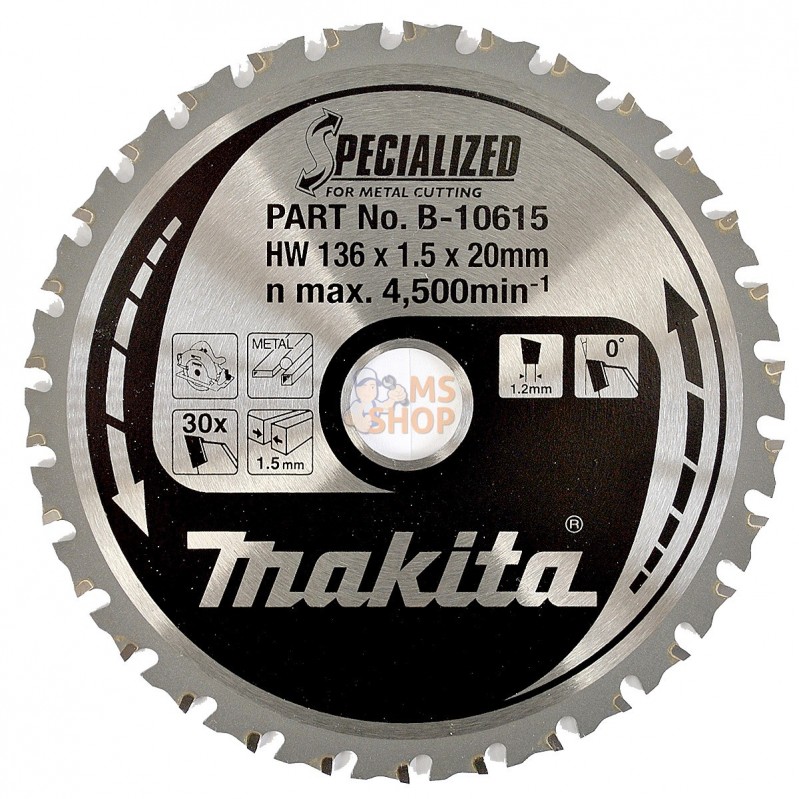 B-10615,LAME CARBURE METAL SPE MET+BATT 136X20MM 30D | MAKITA B-10615,LAME CARBURE METAL SPE MET+BATT 136X20MM 30D | MAKITA