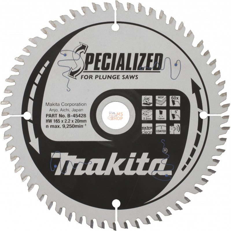 B-45428,LAME MDF 165X20X60D | MAKITA B-45428,LAME MDF 165X20X60D | MAKITA