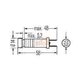 2AA003257001; HELLA; Lampe témoin; pièce detachée