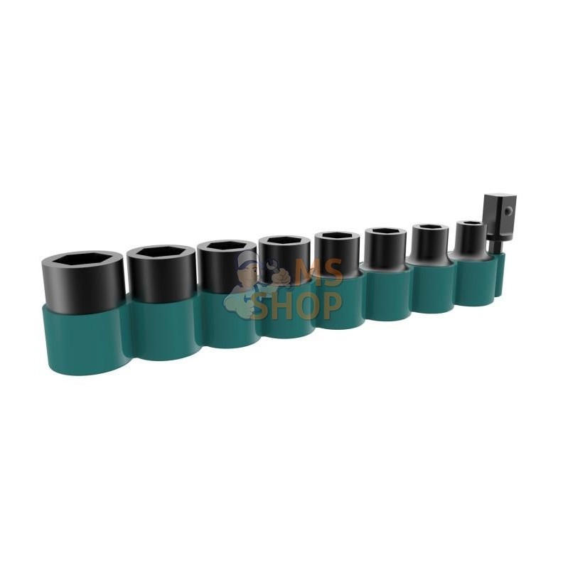 B-54651,SET DE 8 DOUILLES 1/2'' + ADAPTATEUR 3/8'' | MAKITA
