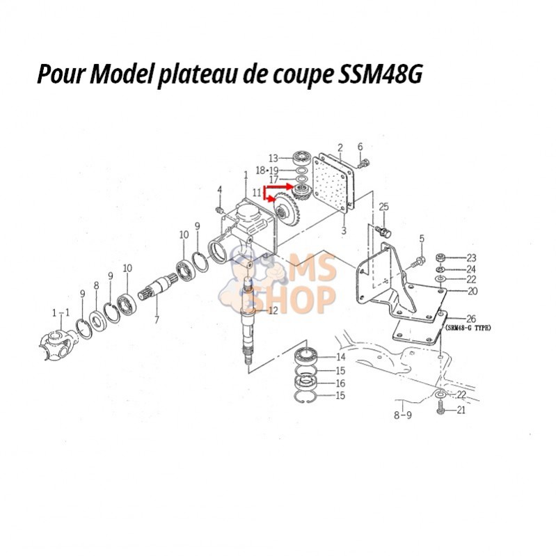 COUPLE CONIQUE | ISEKI référence 8595-201-270-00
