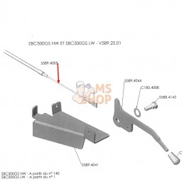 CABLE EMBRAYAGE TURBINE  SGR ISEKI 589-4055