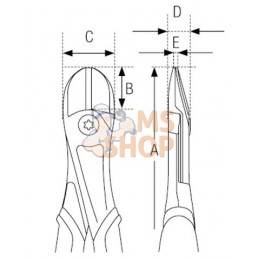 TAH21HDG-200;BAHCO;Pinces coupante latérale usage industriel équipées d'un anneau de sécurité;pièce détachée