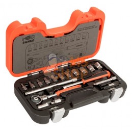 SW65;BAHCO;Jeu de douilles et embouts 1/4", 65 pcs;pièce détachée