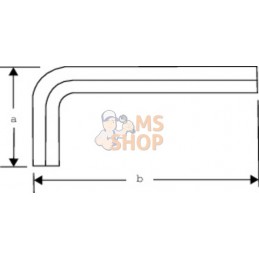 SS325-10;BAHCO;Clé mâle 6 pans à tête sphérique en acier inoxydable, pouces;pièce détachée