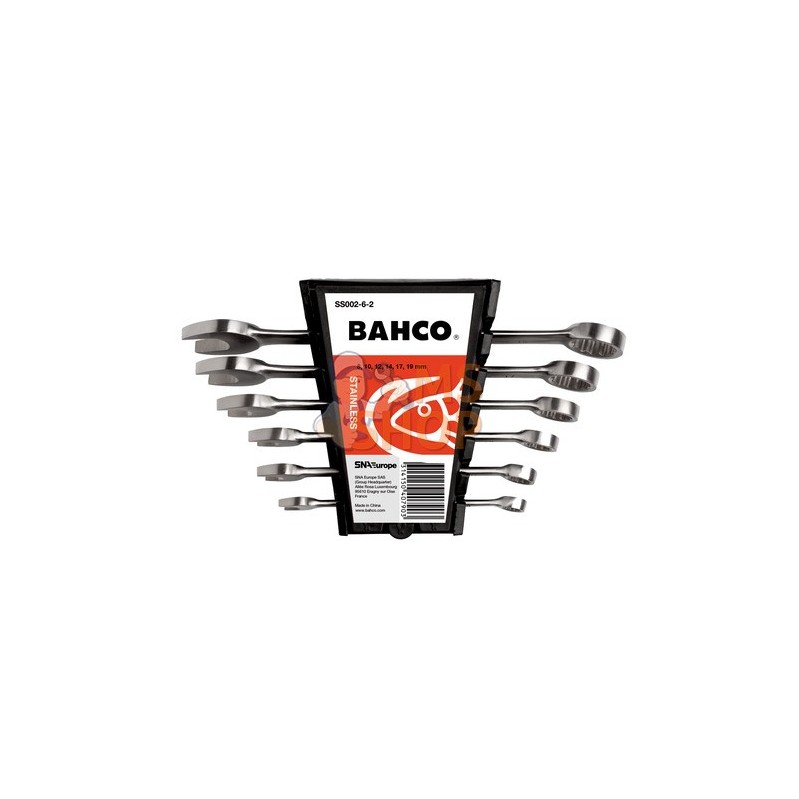 SS002-6-2;BAHCO;Jeu de clés mixtes en acier inoxydable, métrique;pièce détachée SS002-6-2;BAHCO;Jeu de clés mixtes en acier inoxydable, métrique;pièce détachée