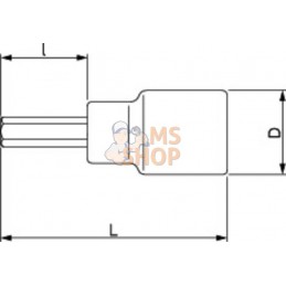 SB6709M-6;BAHCO;Douilles tournevis 1/4" pour vis 6 pans;pièce détachée