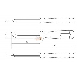 SB-2449;BAHCO;Couteau multi-usages II;pièce détachée