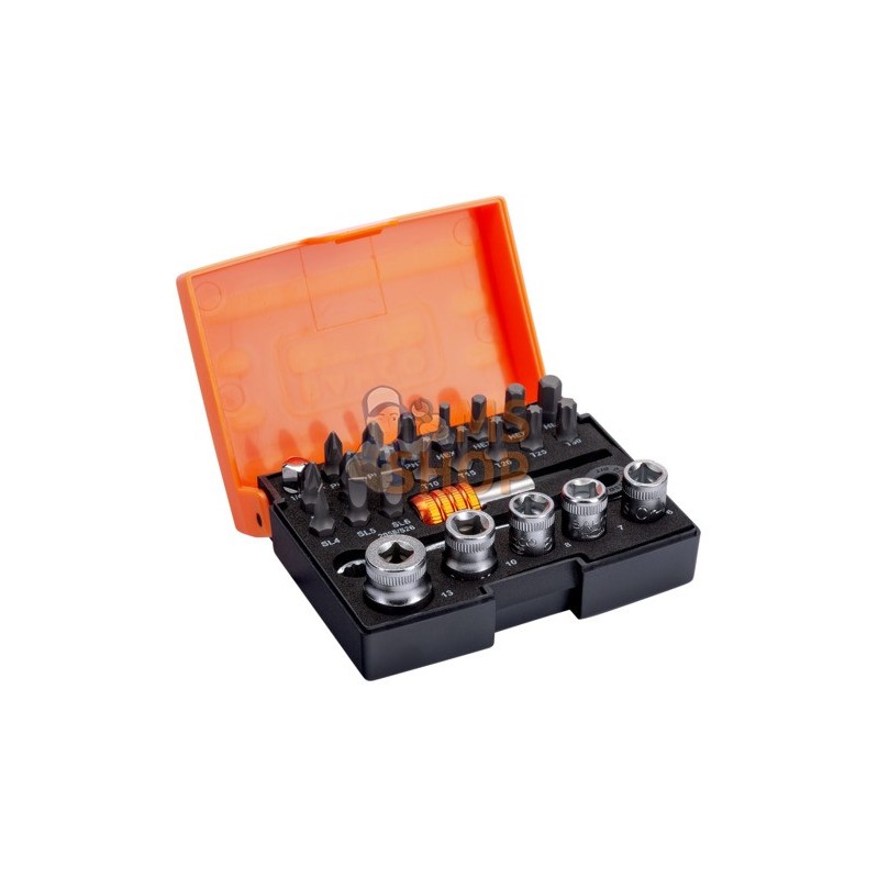 SB-2058/S26;BAHCO;Jeu d’embouts standard, porte-embouts, douilles 1/4" et cliquet - 26 pcs;pièce détachée SB-2058/S26;BAHCO;Jeu d’embouts standard, porte-embouts, douilles 1/4" et cliquet - 26 pcs;pièce détachée