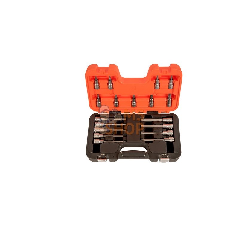 S18TORX;BAHCO;Coffret de douilles 1/2" avec embouts TORX, 18 pièces;pièce détachée