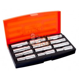 S1612L;BAHCO;Jeu de douilles longues 1/2, 12 pièces;pièce détachée