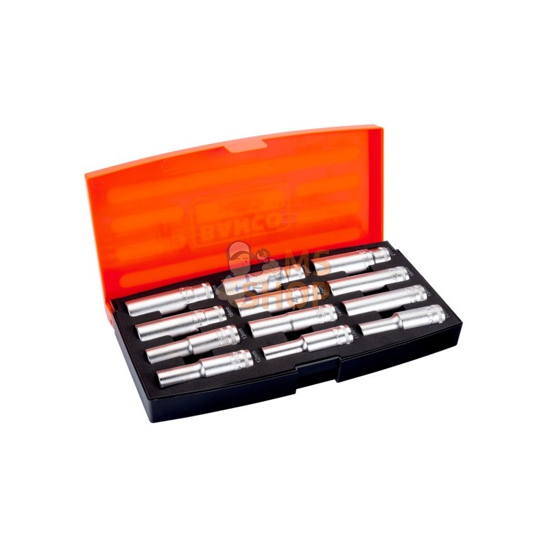 S1612L;BAHCO;Jeu de douilles longues 1/2, 12 pièces;pièce détachée S1612L;BAHCO;Jeu de douilles longues 1/2, 12 pièces;pièce détachée