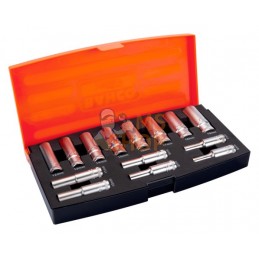 S1214L;BAHCO;Jeu de douilles longues 3/8", 14 pièces;pièce détachée