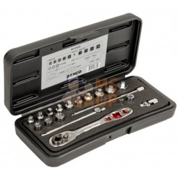 R6725MK;BAHCO;Jeu d'outils dans une boîte métallique, métrique 18 pièces;pièce détachée