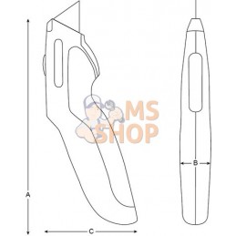 KGFU-01;BAHCO;Couteau Utility lame fixe;pièce détachée