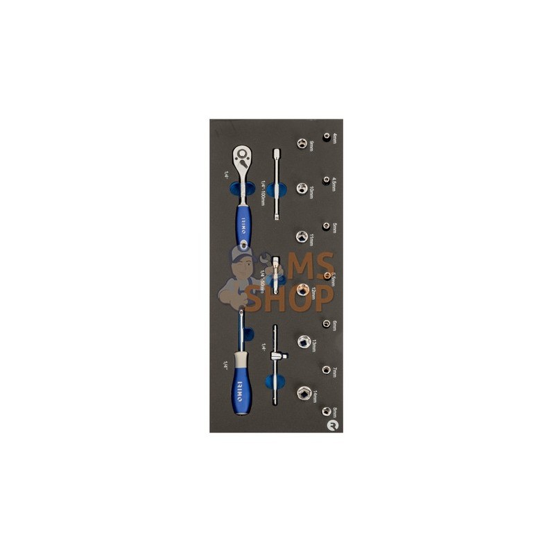 IFF1E016;IRIMO;Module mousse 1/3 : cliquet, douilles et accessoires 1/4";pièce détachée IFF1E016;IRIMO;Module mousse 1/3 : cliquet, douilles et accessoires 1/4";pièce détachée