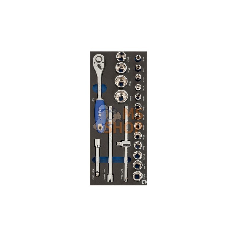 IFF1E015;IRIMO;Module mousse 1/3 : cliquet, douilles et accessoires 1/2";pièce détachée IFF1E015;IRIMO;Module mousse 1/3 : cliquet, douilles et accessoires 1/2";pièce détachée
