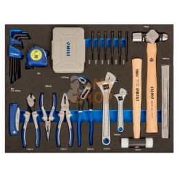 IFF1A005;IRIMO;Module mousse 3/3 : outils de frappe, de coupe, pinces et embouts - 87 pcs;pièce détachée