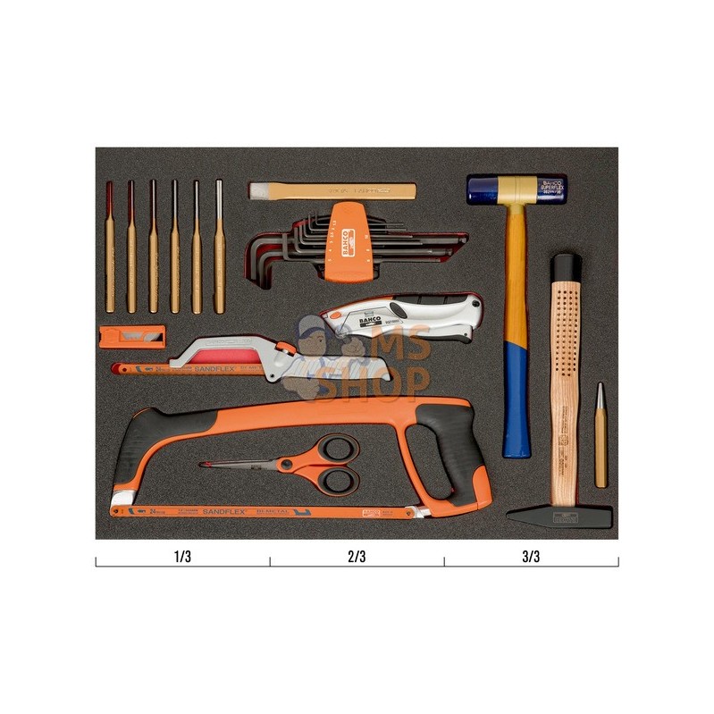 FF1A138;BAHCO;Outils de frappe et de coupe, 24 pcs;pièce détachée FF1A138;BAHCO;Outils de frappe et de coupe, 24 pcs;pièce détachée