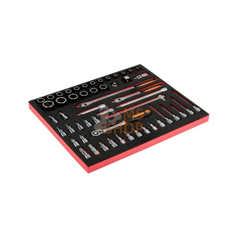 FF1A130;BAHCO;Douilles et accessoires 1/2", 53 pcs;pièce détachée