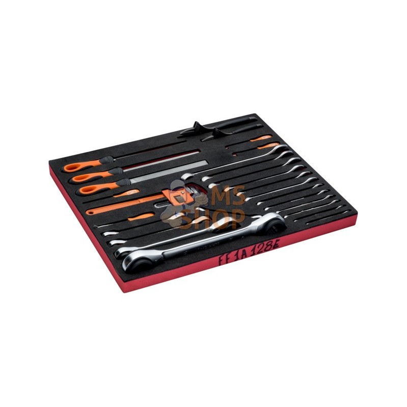 FF1A128;BAHCO;Clés et limes, 18 pcs;pièce détachée