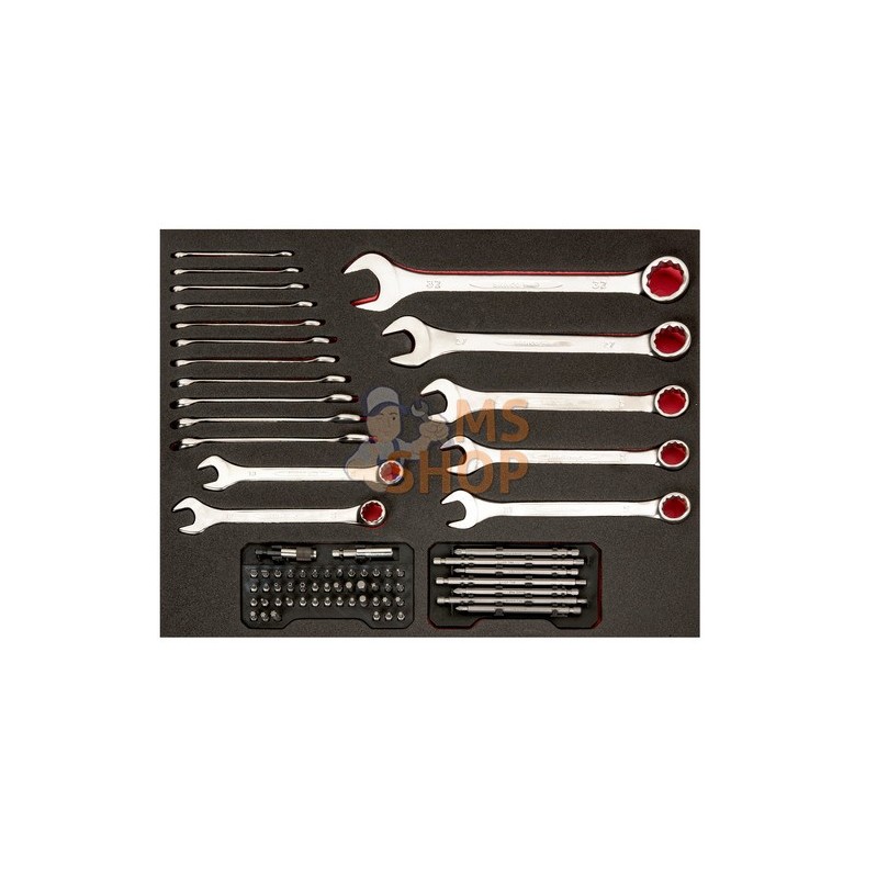 FF1A104;BAHCO;Clés et embouts, 19 pcs;pièce détachée