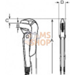 DOW 175-2;BAHCO;Clé serre-tubes universelle;pièce détachée