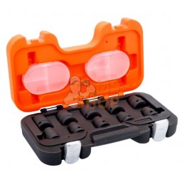 D/S10;BAHCO;Jeu de 10 douilles à chocs 1/2'', métriques;pièce détachée