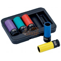 BWSS12P5;BAHCO;Coffret de 5 douilles à chocs pour roues 17, 19, 21, 22, 24 mm;pièce détachée