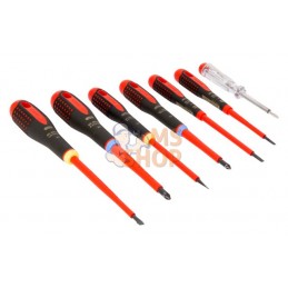 BE-9889S;BAHCO;Jeu de 6 tournevis Ergo™  isolés + testeur;pièce détachée