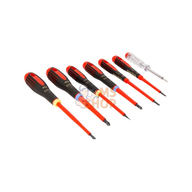 BE-9889S;BAHCO;Jeu de 6 tournevis Ergo™  isolés + testeur;pièce détachée
