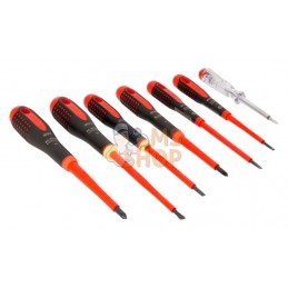 BE-9887S;BAHCO;Jeu de 6 tournevis Ergo™ isolés + testeur;pièce détachée