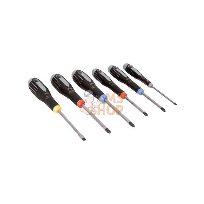 BE-9886;BAHCO;Jeu de 6 tournevis Ergo™;pièce détachée BE-9886;BAHCO;Jeu de 6 tournevis Ergo™;pièce détachée
