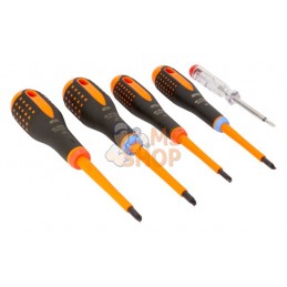 BE-9885S;BAHCO;Jeu de 4 tournevis Ergo™ isolés combi (8 embouts différents) et un testeur;pièce détachée