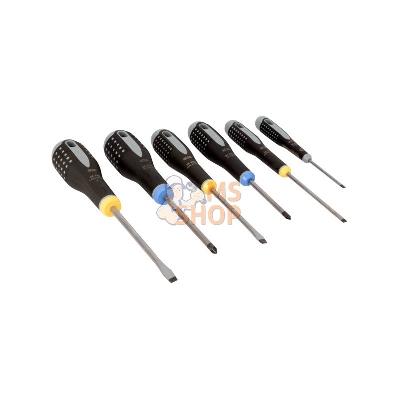 BE-9882;BAHCO;Jeu de 6 tournevis Ergo™;pièce détachée BE-9882;BAHCO;Jeu de 6 tournevis Ergo™;pièce détachée