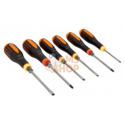 BE-9881TB;BAHCO;Jeu de 6 tournevis Ergo™ lames traversantes;pièce détachée