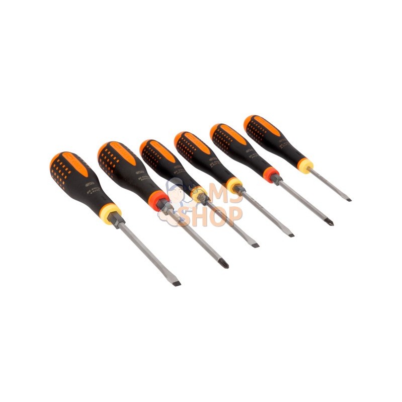 BE-9881TB;BAHCO;Jeu de 6 tournevis Ergo™ lames traversantes;pièce détachée BE-9881TB;BAHCO;Jeu de 6 tournevis Ergo™ lames traversantes;pièce détachée