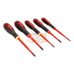 BE-9881SL;BAHCO;Jeu de 5 tournevis Ergo™ isolés lames fines;pièce détachée
