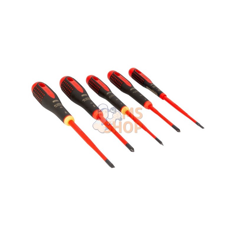 BE-9881SL;BAHCO;Jeu de 5 tournevis Ergo™ isolés lames fines;pièce détachée BE-9881SL;BAHCO;Jeu de 5 tournevis Ergo™ isolés lames fines;pièce détachée