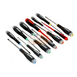 BE-9879;BAHCO;Jeu de tournevis ERGO™ pour vis à fente, Phillips, Pozidriv, TORX® - 13 pcs;pièce détachée
