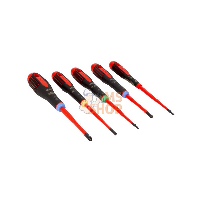 BE-9872SL;BAHCO;Jeu de 5 tournevis lame fine;pièce détachée BE-9872SL;BAHCO;Jeu de 5 tournevis lame fine;pièce détachée