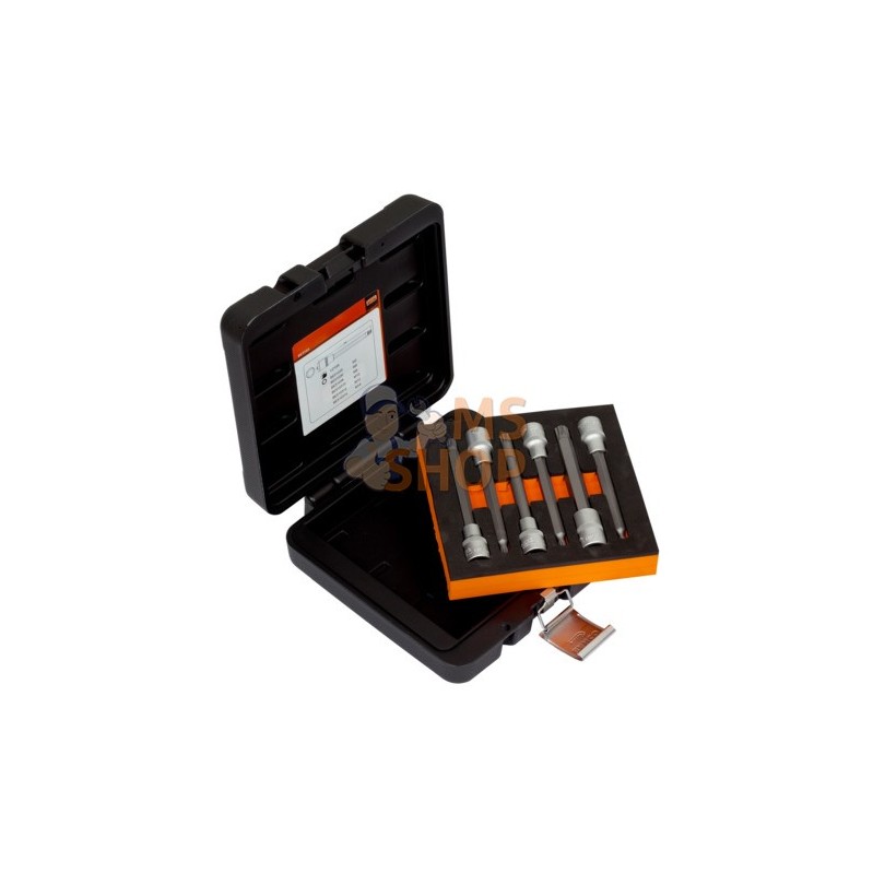 BE5103;BAHCO;Coffret de 6 douilles XZN 1/2" avec embouts, pour moteurs;pièce détachée
