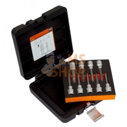 BE5102;BAHCO;Coffret de 9 douilles Ribe 1/2" avec embouts, pour moteurs;pièce détachée