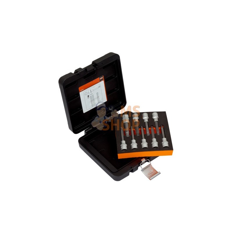 BE5102;BAHCO;Coffret de 9 douilles Ribe 1/2" avec embouts, pour moteurs;pièce détachée BE5102;BAHCO;Coffret de 9 douilles Ribe 1/2" avec embouts, pour moteurs;pièce détachée