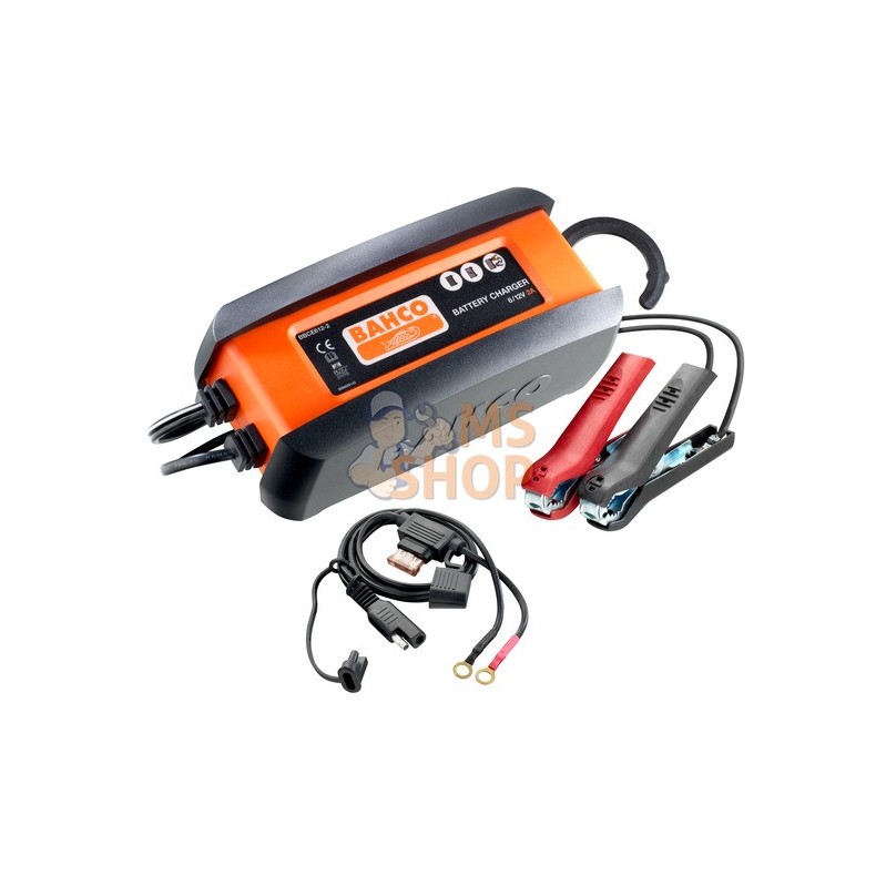 BBCE612-2;BAHCO;Chargeur / mainteneur de charge automatique 12Ampères pour batteries 6/12V;pièce détachée