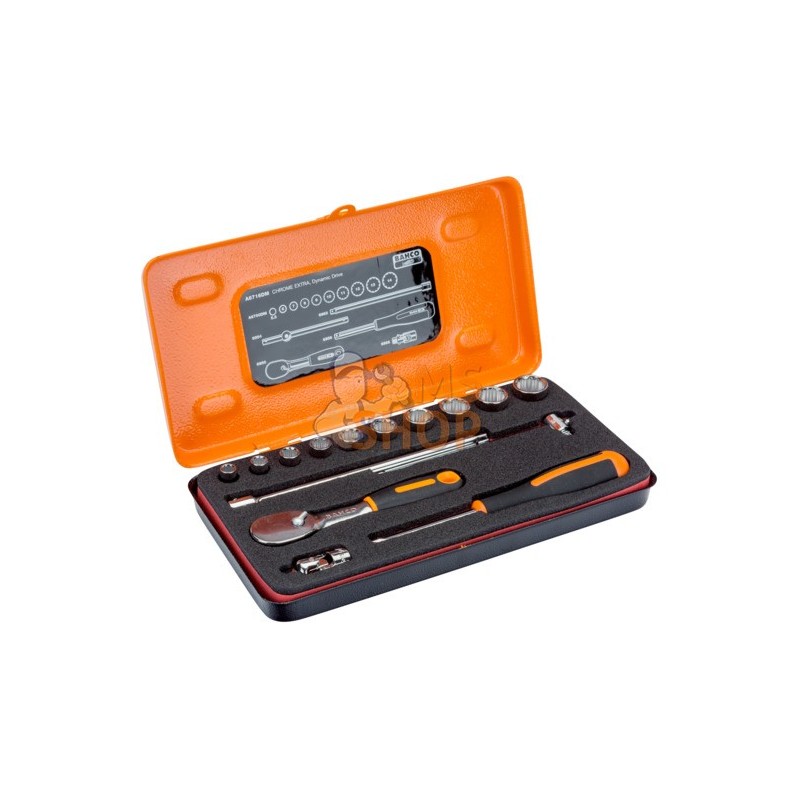 A6716DM;BAHCO;Jeu de douilles 1/4" 12 pans - 15 pièces;pièce détachée A6716DM;BAHCO;Jeu de douilles 1/4" 12 pans - 15 pièces;pièce détachée
